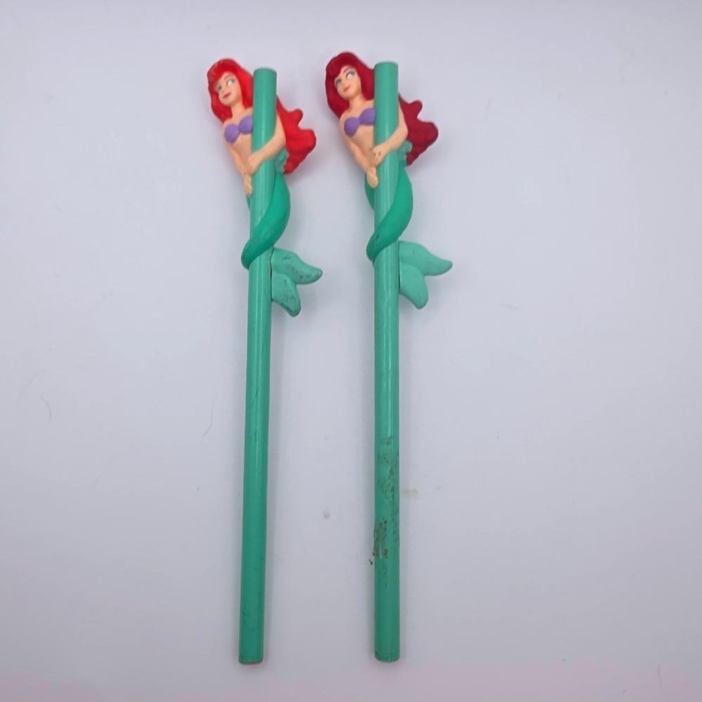 Disney Little Mermaid Ariel Pencil Set 2pc Green Fair Applause Dirty